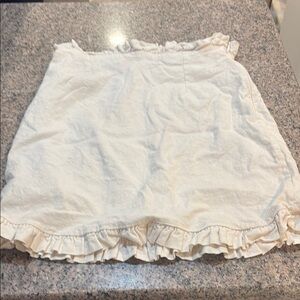 White Ruffle Hem Skirt Privacy Please Used Small